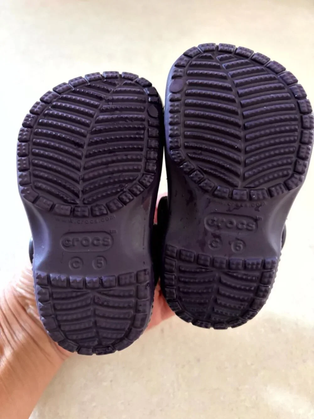 Classic Crocs Toddler Size C5 Dark Purple Iconic Crocs comfort